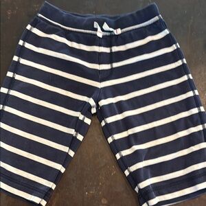 Hanna Andersson Navy and White Striped Kids Shorts